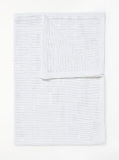 Одеяло для детской коляски John Lewis Cellular, 90 x 70 см, 2 шт., белое