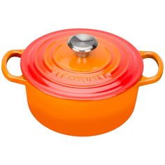 Фирменная чугунная круглая кастрюля Le Creuset, вулканического происхождения, 20 см