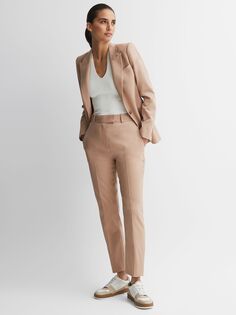 Брюки Reiss Marlie из смесовой шерсти, светло-коричневый