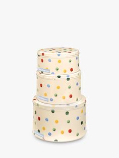 Формы для торта в горошек Emma Bridgewater, набор из 3 шт., кремовые/многоцветные
