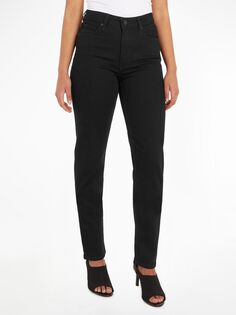 Узкие джинсы со средней посадкой Calvin Klein, черные