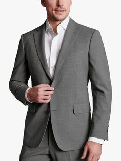Шерстяной пиджак Slim Fit Ultimate Performance Charles Tyrwhitt, серый