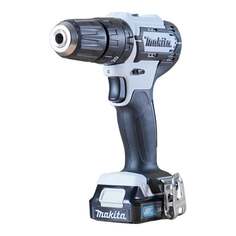 Аккумуляторная ударная дрель Makita 12 В макс., белого цвета / 2,0 Ач, 1 аккумулятор + ЗУ