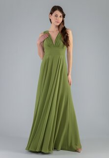 Длинное платье оливкового цвета VIVIRY