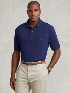 Рубашка поло стандартного кроя Polo Ralph Lauren Big &amp; Tall, темно-синяя