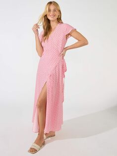 Платье миди с графическим принтом Ro&amp;Zo, розовый Ro&Zo