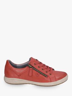 Кожаные кроссовки на шнуровке Josef Seibel Caren, темно-красные