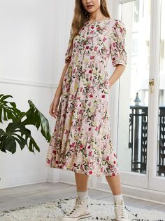 Платье миди с цветочным принтом Baukjen Jessica, Pink Meadow