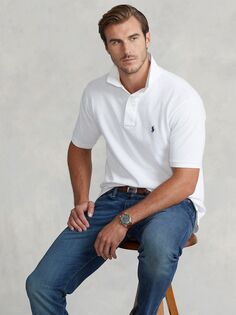 Рубашка поло стандартного кроя Polo Ralph Lauren Big &amp; Tall, белая