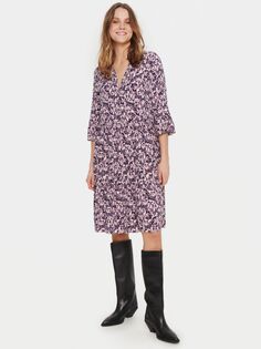 Платье длиной до колена Saint Tropez Eda, Фиолетовый/Мульти