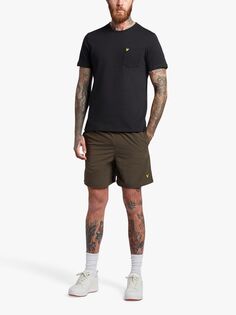 Однотонные шорты Lyle &amp; Scott, оливковый