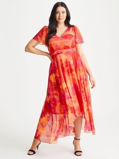 Платье макси с цветочным принтом Scarlett &amp; Jo Tilly, оранжевый/мульти