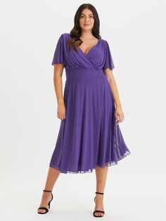 Платье миди Scarlett &amp; Jo Victoria, фиолетовое