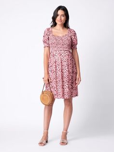 Платье для беременных с цветочным принтом Seraphine Roxie, розовое