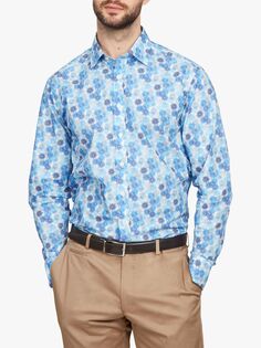 Рубашка с цветочным принтом Simon Carter Spriograph, синий/мульти