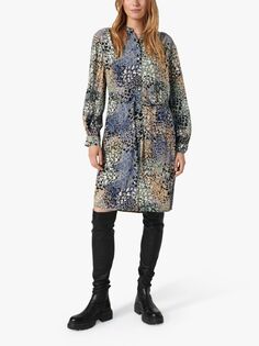 Платье-рубашка длиной до колена с принтом Soaked In Luxury Sylvia, Sedona Sage/Multi
