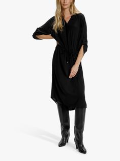 Платье-рубашка миди Soaked In Luxury Zaya, черный