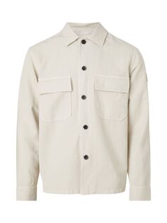 Льняная верхняя рубашка Calvin Klein, каменно-бежевый