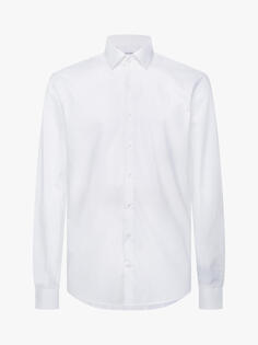Рубашка приталенного кроя из поплина Calvin Klein, белая