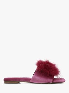 Sam Edelman Бархатные шлепанцы Franci Pom Pom, пурпурный