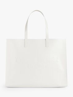 Большая сумка-шоппер Ted Baker Allicon Croc, белая