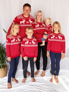 Рождественский джемпер с гирляндой для малышей и детей The Little Tailor, красный