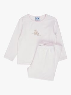 Детский пижамный комплект в полоску из джерси Trotters, розовый