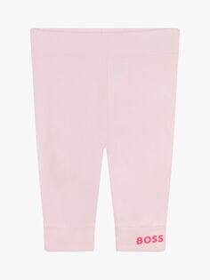 Леггинсы с логотипом HUGO BOSS Baby, светло-розовые