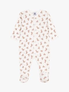 Детский комбинезон для сна Petit Bateau из хлопка с принтом, цвет Marshmallow