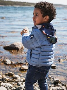 Детская стеганая куртка Polarn O. Pyret, синяя