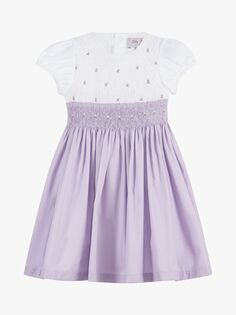 Детское платье с присборками розового цвета Trotters, сиреневый