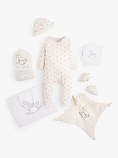 Супермягкий пижамный комбинезон The Little Tailor Baby, комплект из шапочки, одеяла, одеяла и пинеток, кремовый