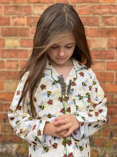 Детский пижамный комплект Lola + Blake Royal Bee Classic, натуральный цвет