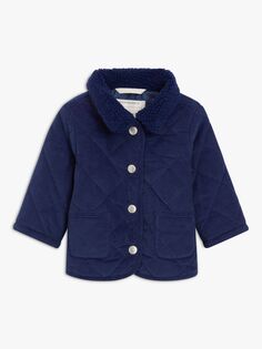 Стеганая куртка John Lewis для малышей темно-синего цвета