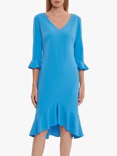 Платье миди Gina Bacconi Daphne, синий лазурит