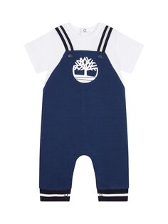 Комбинезон Timberland Baby с короткими рукавами, темно-синий/белый