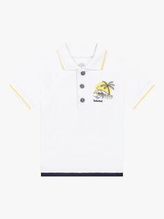 Рубашка-поло с логотипом Timberland Baby Wave, белая