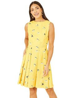 Платье с принтом Yumi Mela, желтое