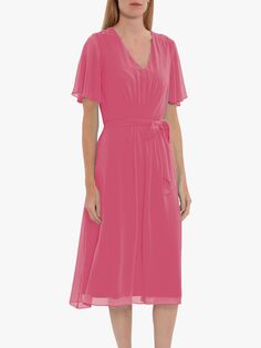 Шифоновое платье Gina Bacconi Lizelle, розовое