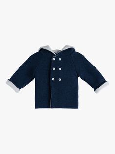 Вязаное пальто для малышей Trotters, темно-синий