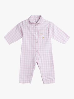 Пижама универсальная Trotters Baby Freya Gingham, бледно-розовая