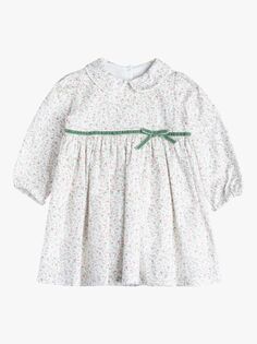 Платье с цветочным принтом Trotters Baby Aubrey, белый/розовый