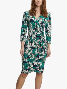 Gina Bacconi Talie Трикотажное платье с цветочным принтом, темно-синий/зеленый