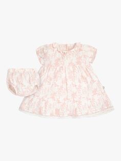 Муслиновое платье и шаровары для малышей The Little Tailor, Pink Woodland