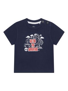 Детская футболка с короткими рукавами Timberland, темно-синий/разноцветный