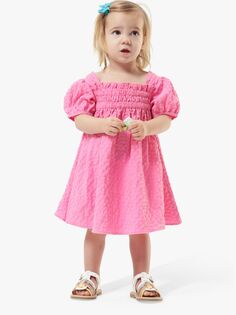 Платье из жатого хлопка для малышей Angel &amp; Rocket, розовый