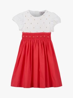 Детское платье с присборенным лифом и присборенным лифом Trotters Willow Rose, арбузный