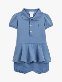 Короткая рубашка Baby Logo, синий капри Ralph Lauren