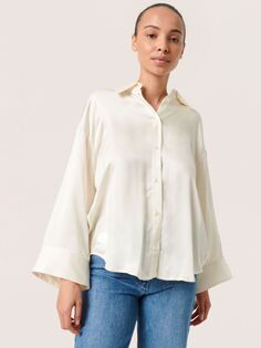 Простая рубашка с широкими рукавами Soaked In Luxury Hela, цвет Whisper White