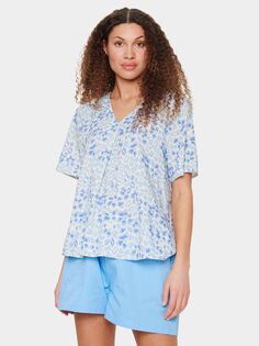 Блузка с короткими рукавами Saint Tropez Uddi, синяя